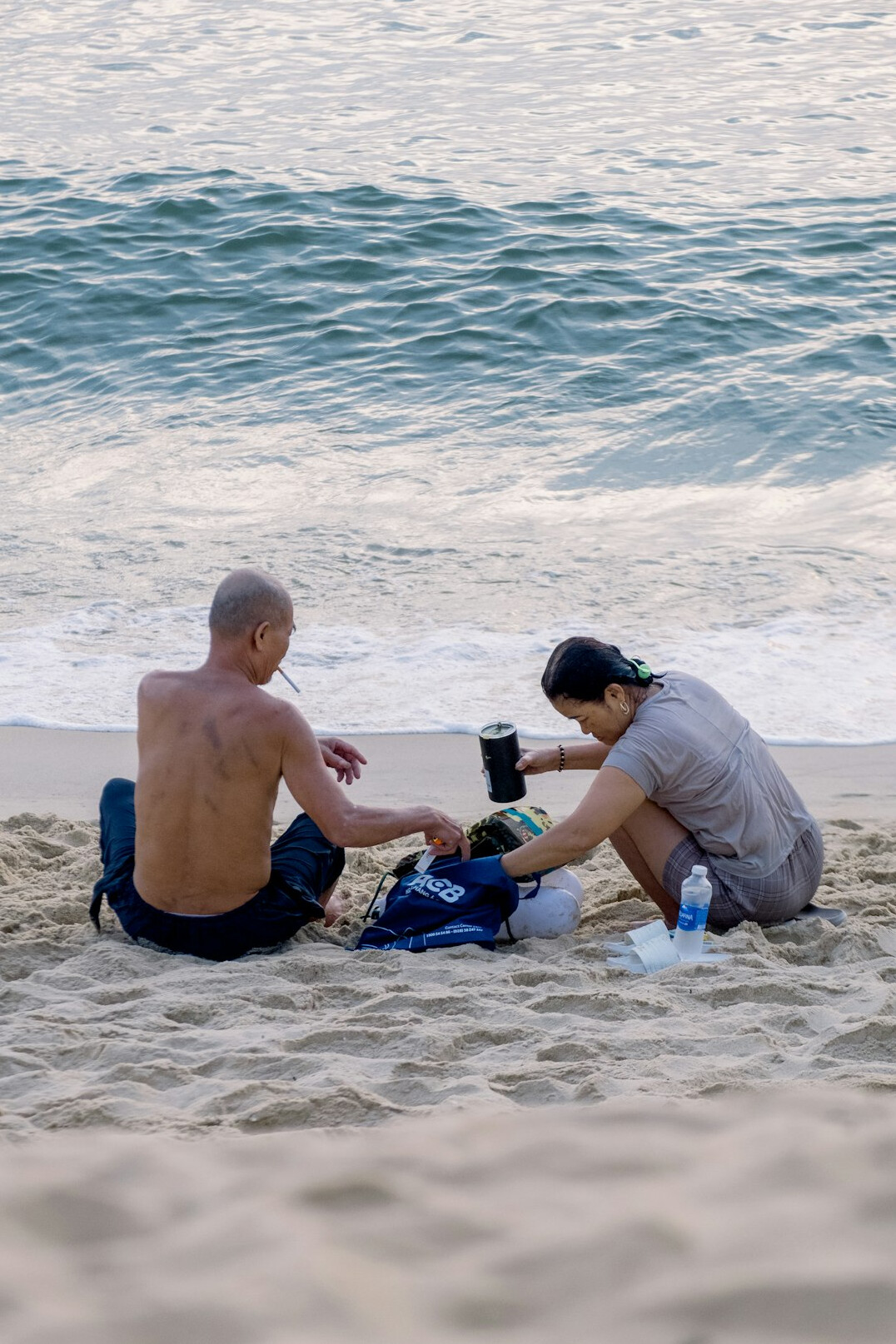 celebrity relaxing on beach